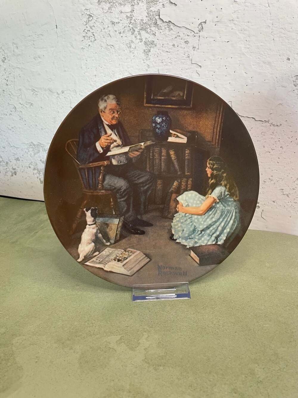 Edwin M. Knowles Norman Rockwell The Storyteller Collector Plate